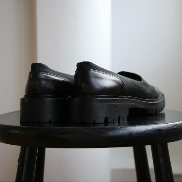 1990-00’s Joan & David Chunky Square Toe Slip-On Shoe - Picture 5 of 8